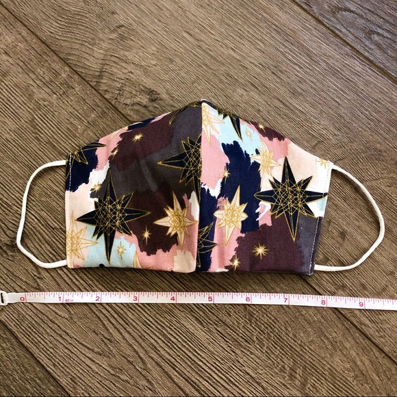 1 Star Moon handmade Floral Face Mask Cotton - Picture 5 of 7